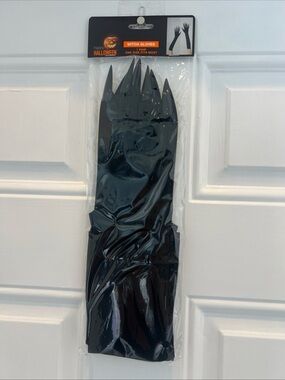 Happy Halloween Black Witch Gloves, One Size, Polyester/Spandex, 1 Pair